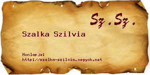 Szalka Szilvia névjegykártya