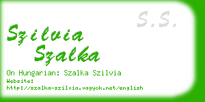 szilvia szalka business card